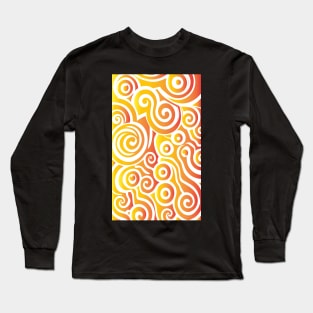 Whimsical Swirls Pattern Long Sleeve T-Shirt